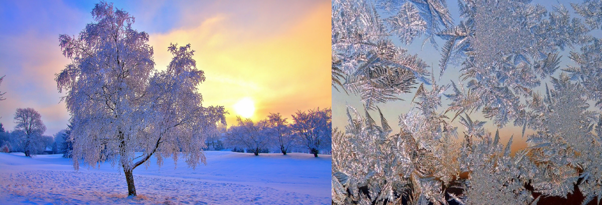 Природа зимой                                                        Узоры на окнах