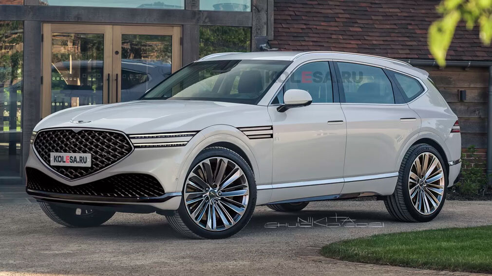 Рендеры Genesis GV90. Изображение: Колеса.ru