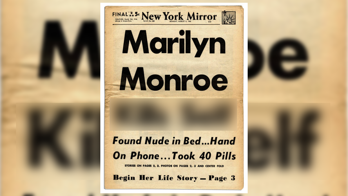 Заголовок в газете «New York Mirror». 6 августа 1962 года