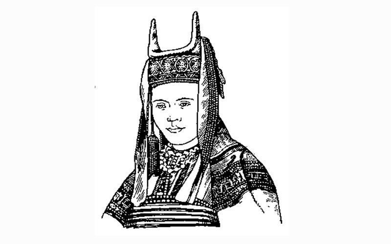 Двурогая кика головной убор. Кичка рисунок. Рогатая кичка рязанская губерния. Головные уборы древней руси кичка. Кика бока.