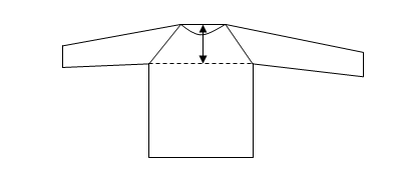 Длина рукава в выкройке реглана