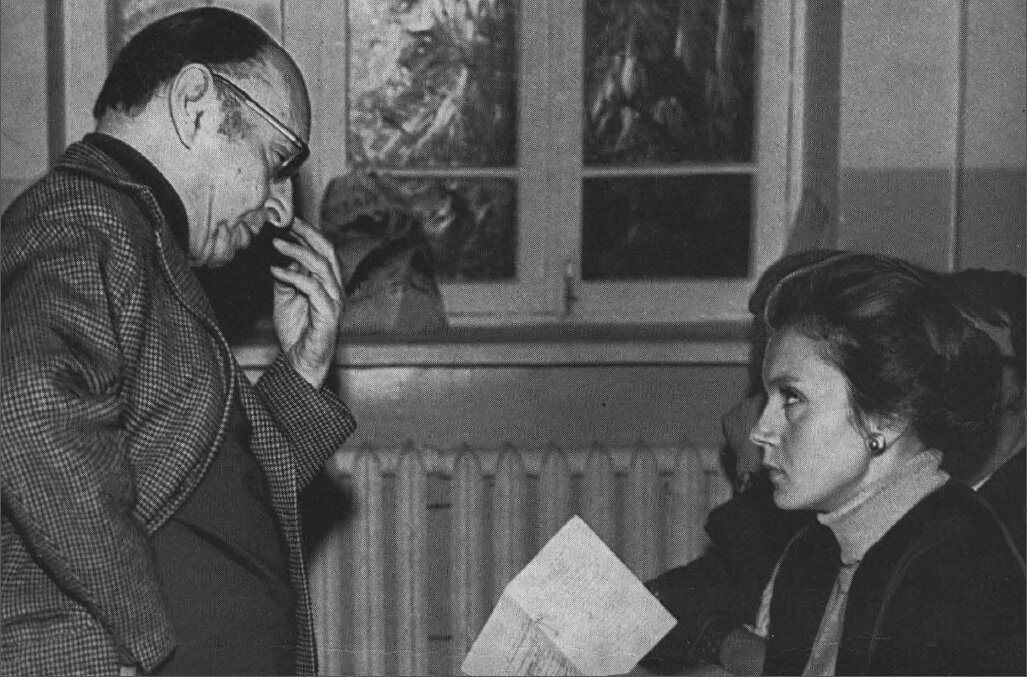 Юлий Райзман и Ирина Купченко во время съёмок кинофильма