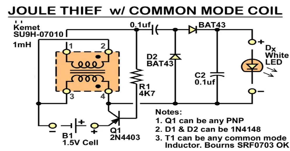 Схема "Joule thief"