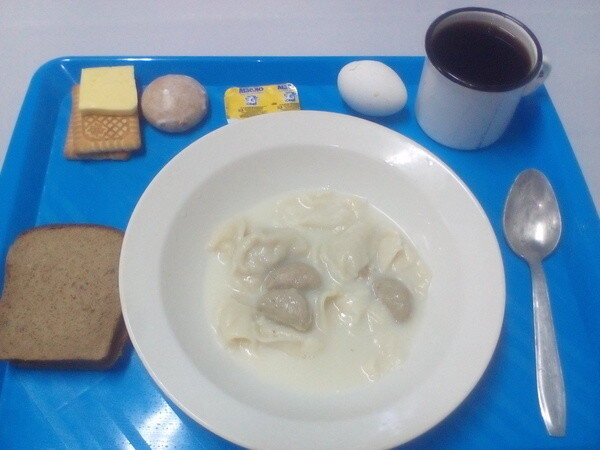 Более шикарный вариант меню, нежели был у меня по средам и воскресеньям.