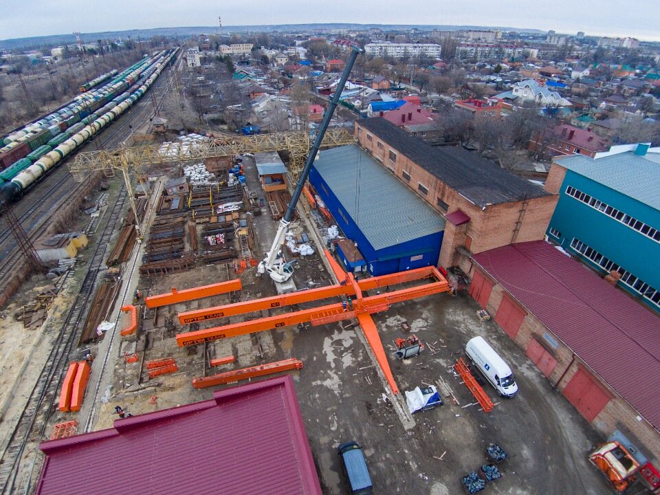 Новый козловой кран завода Кубаньжелдормаш
