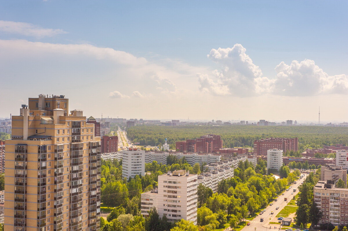 Вид на Выборгский район из окон ЖК "Поэт"