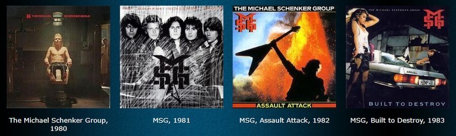 Первые четыре студийных альбома группы MSG, 80-е годы