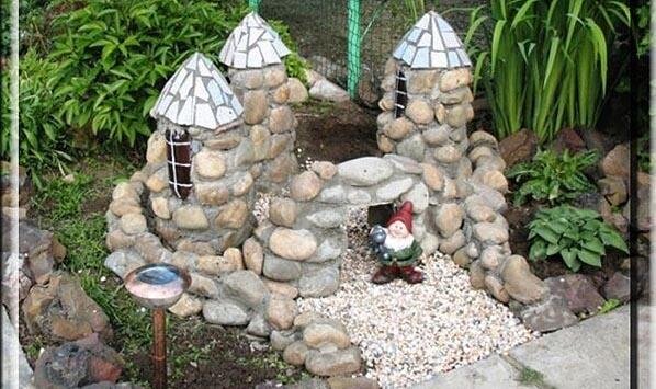 Замок из камня своими руками | Фигурки для сада | Garden pond design, Fairy garden diy, Pond design