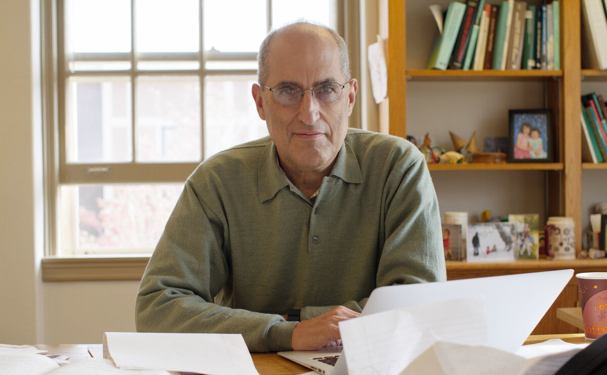 Edward Witten in his office at the Institute for Advanced Study in Princeton, New Jersey. 