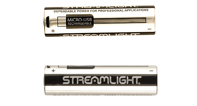 Аккумулятор Streamlight 18650 USB сбоку