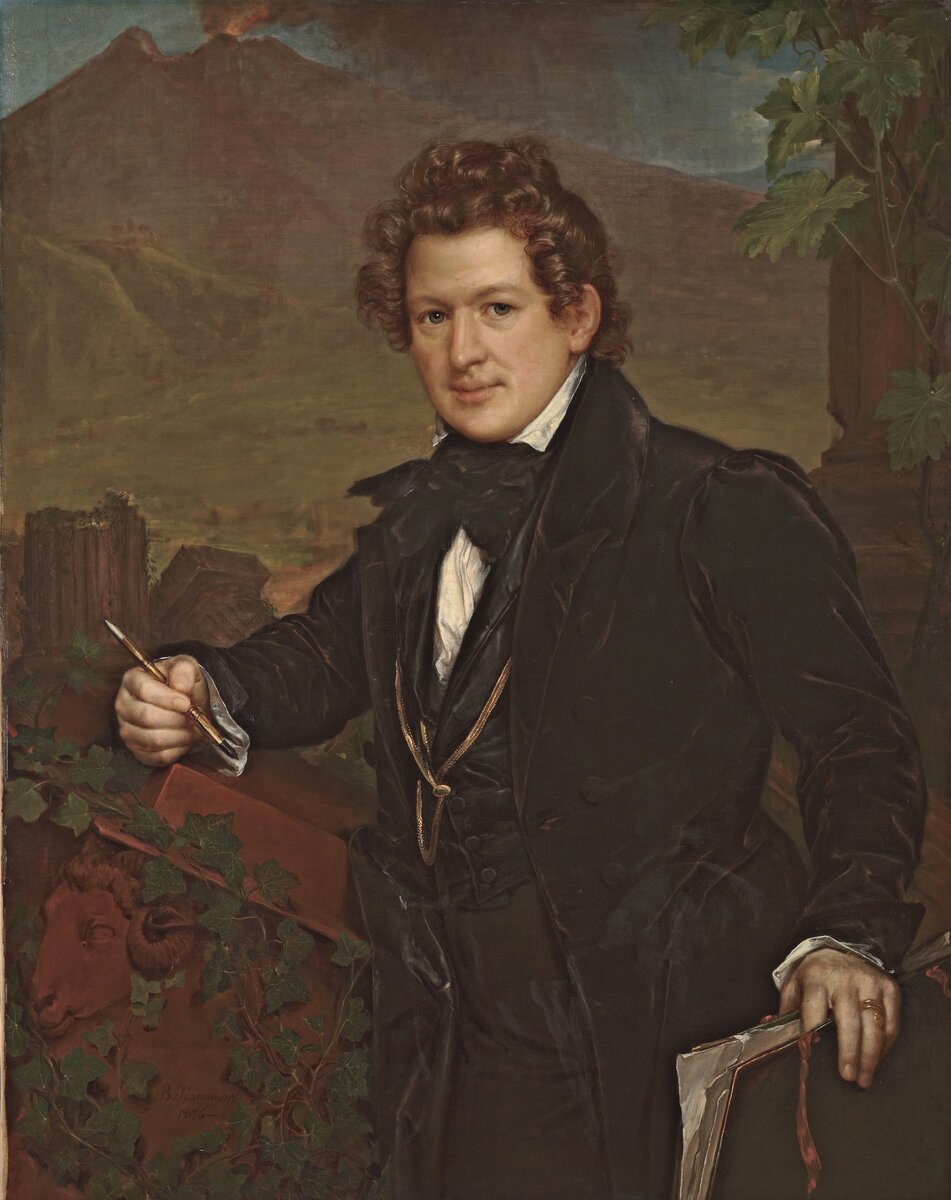 Василий Тропинин. Портрет Карла Брюллова. 1836. Третьяковская галерея