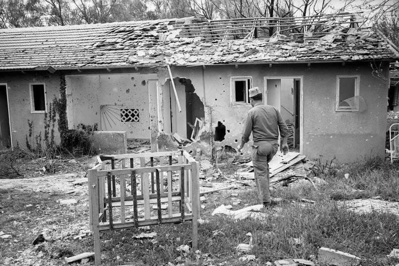 Результаты обстрела кибуца Гаддот сирийской армией. Апрель 1967г.