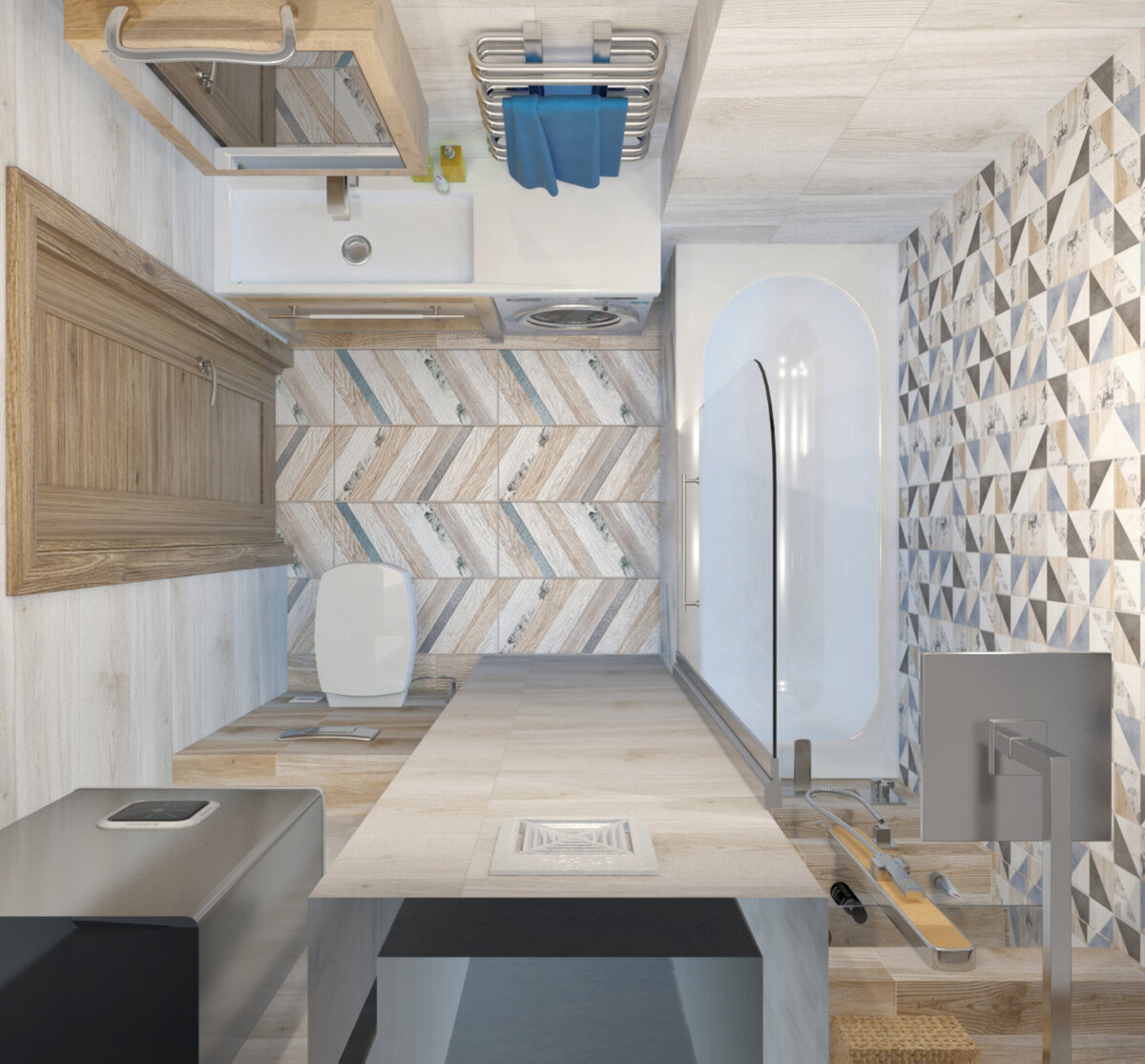 Визуализация для дизайн-проекта двухкомнатной квартиры. г. Москва