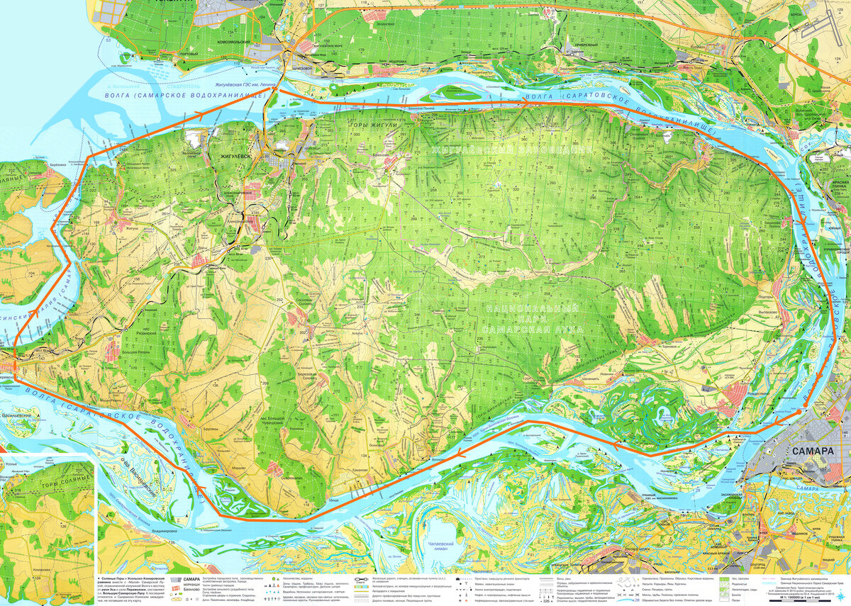 Карта жигулевской кругосветки