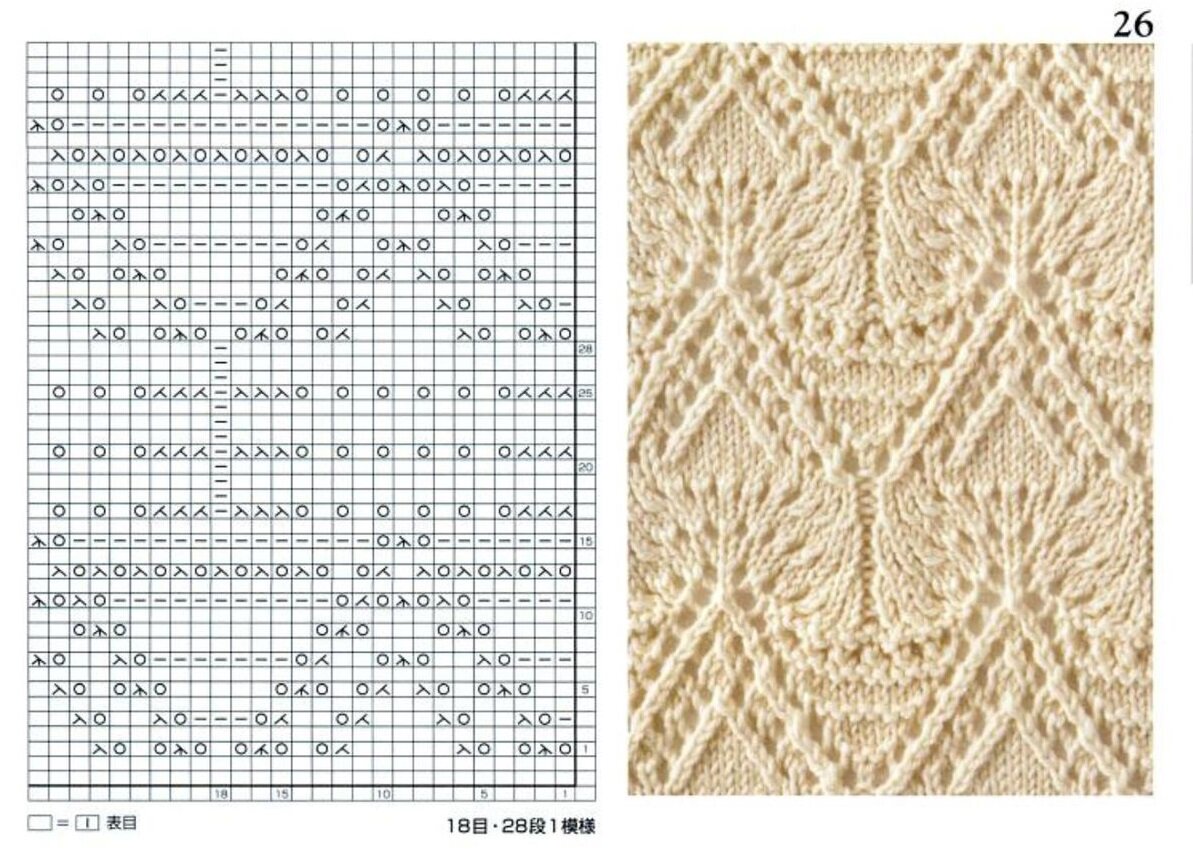 Японские узоры спицами. Ажурные узоры Хитоми Шида. Узор 26 Хитоми Шида. Узор Хитоми Шида 151. Хитоми Шида 260 узоров спицами со схемами.