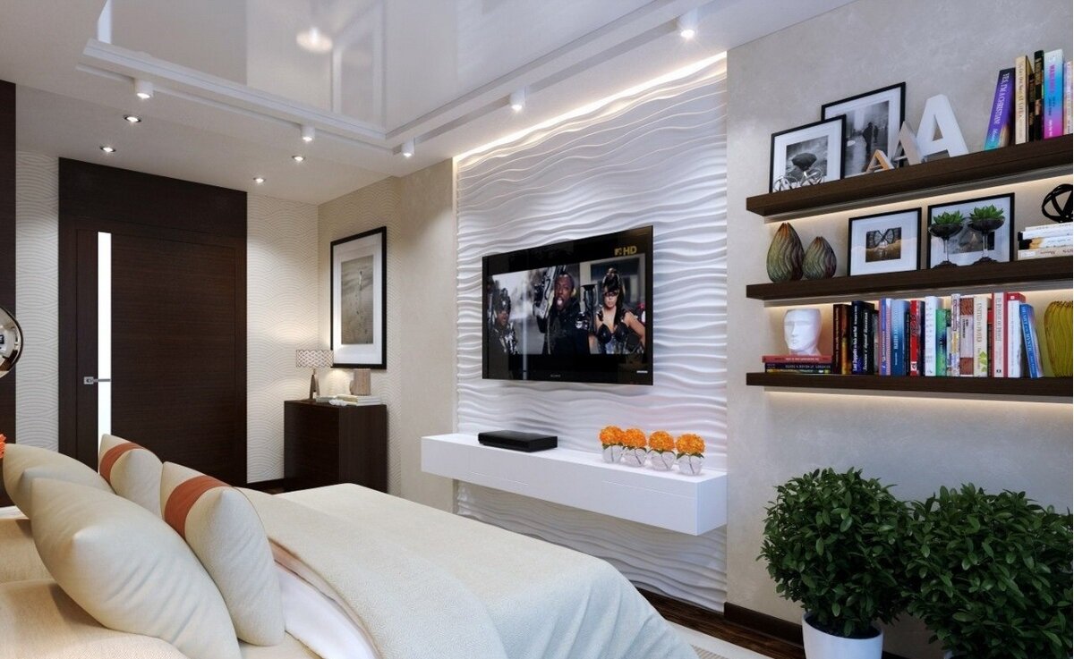 Телевизор в спальне. 4 идеи для Вашего дизайна » натяжныепотолкибрянск.рф