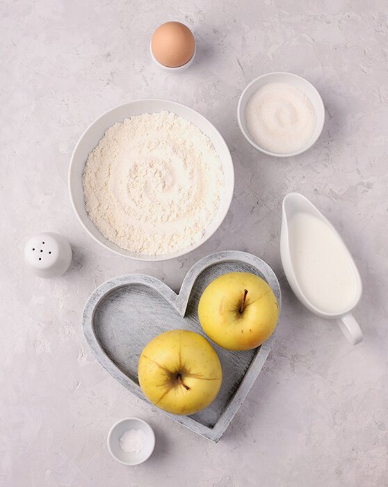 Как приготовить рецепт Оладьи с яблоками на кефире