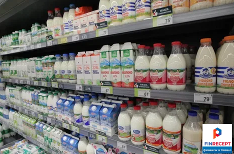 Молочная продукция в магазине