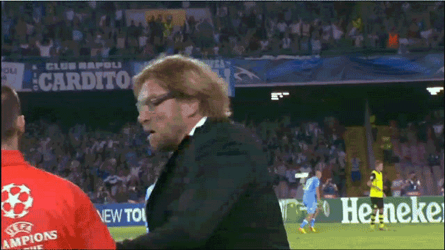 Клопп в этом моменте просто неподражаем! Эмоции явно зашкаливают!