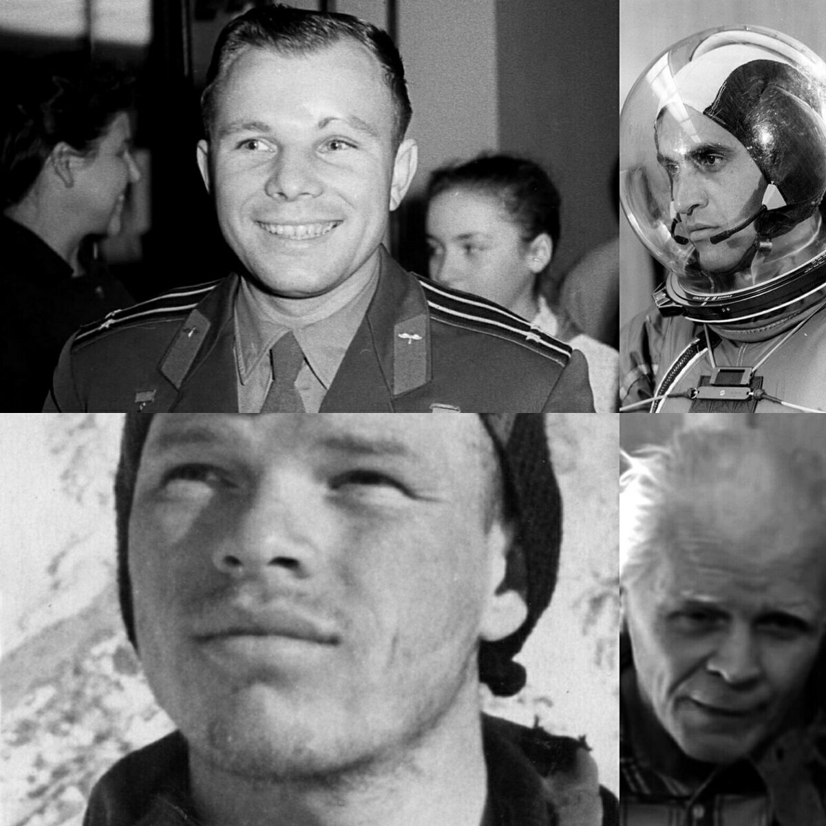 Вверху космонавты, один из них  Гагарин, внизу Дятлов Игорь и Дятлов Анатолий. Согласитесь,что последние-одно лицо 
