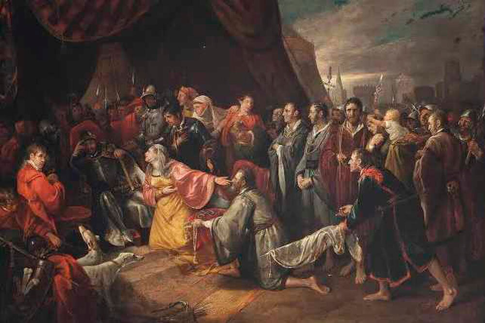 Картины кале. Франсуа Эдуар Пико » Осада Кале» ( 1838 год).. Граждане острова Кале.