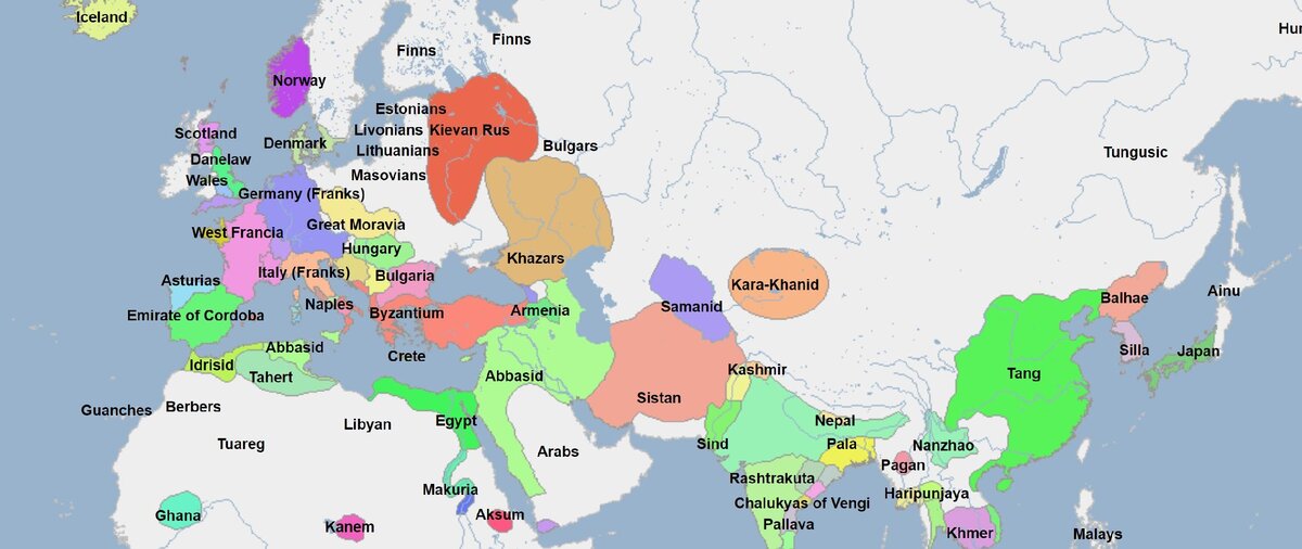 Карта мира 1000 лет до нашей эры