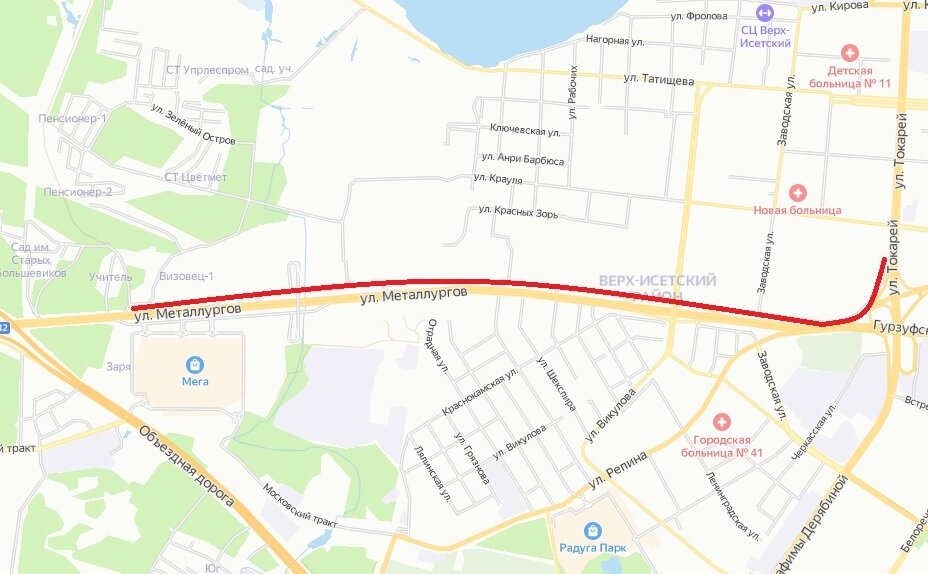 Екатеринбург металлургов 70 карта