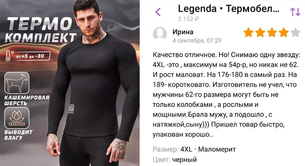 Термобелье, Legenda