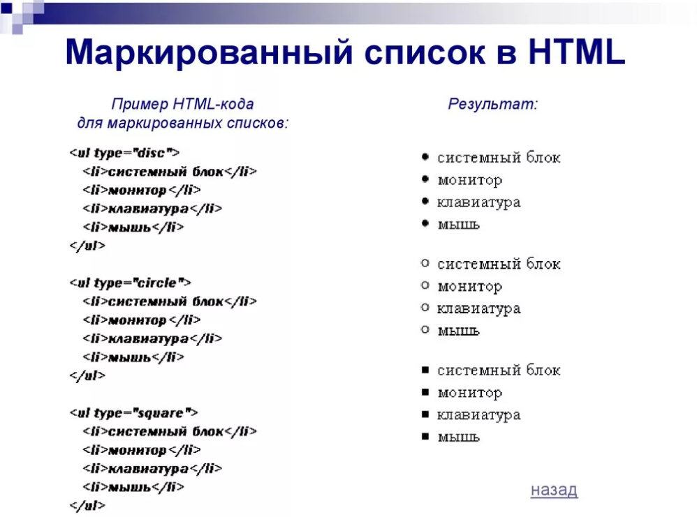 Теги html маркированный список. Как сделать маркированный список в html. Маркировочный список в html. Как сделать список в html.