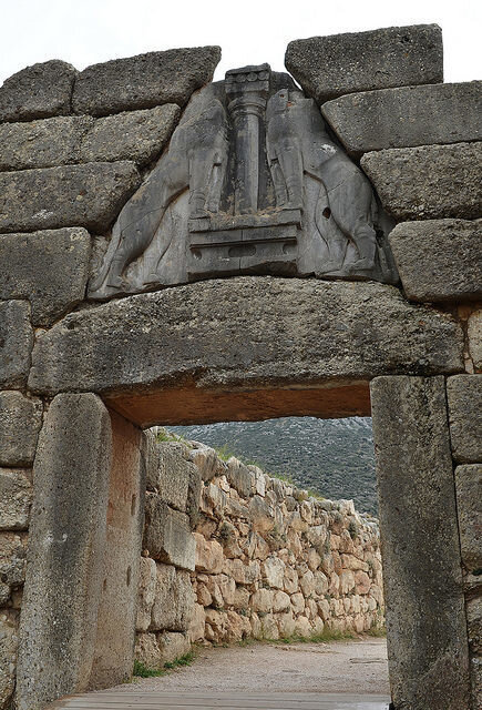 Львиные ворота. Микены. Греция