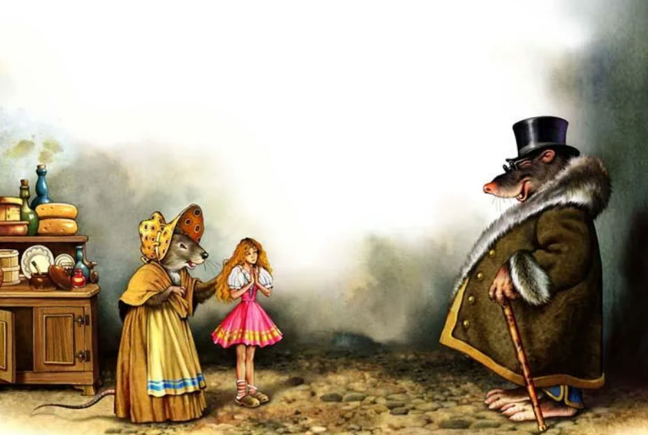 Крот из сказки дюймовочка. Дюймовочка и Крот иллюстрации. Дюймовочка Крот и мышь. Крот и мышь из Дюймовочки. Крот из Дюймовочки иллюстрации