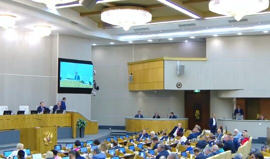 Пленарное заседание ГД РФ. Фото: скриншот трансляции с сайта Госдумы