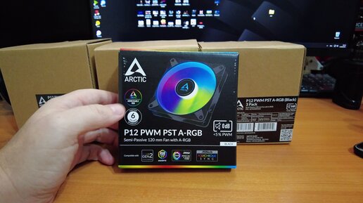 Лучшие вентиляторы для сво пк 2024 ARCTIC P12 PWM PST A-RGB 0dB