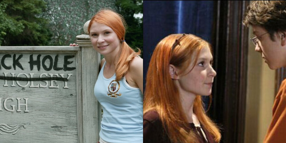 Эмма Тейлор-Айшервуд в роли Джози Трент. Фото со съемочной прощадки (слева) и кадр из сериала (справа)