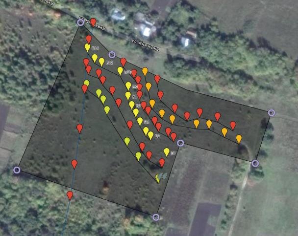 Частично выполненная топография, сделанная мною осенью 2017