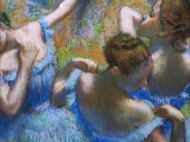 Голубые танцовщицы, 1898. Бумага, пастель. 65×65 см (Эдгар Дега)