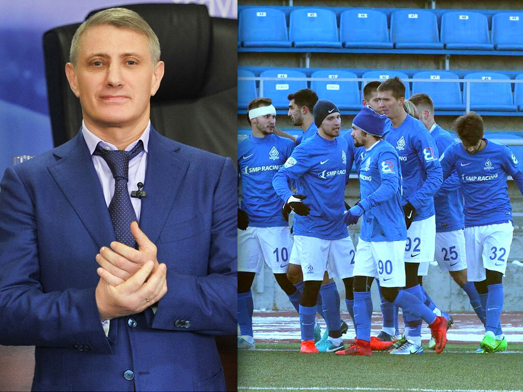 на фото владелец ФК Сочи/Динамо СПб Борис Ротенберг и ФК Динамо СПб, нынешний ФК Сочи  