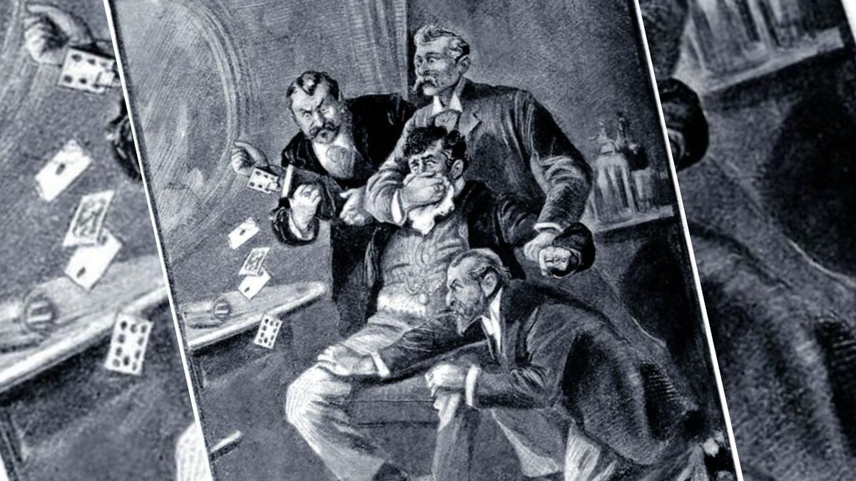 Иллюстрация из книги J. Maskelyne  Sharps and Flats: A Complete Revelation of the Secrets of Cheating at Games of Chance and Skill. 