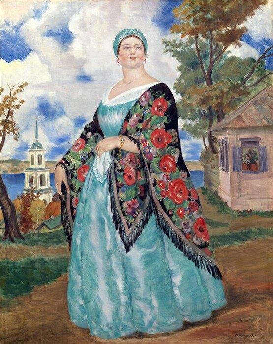 Борис Михайлович Кустодиев. "Купчиха", 1923 год.