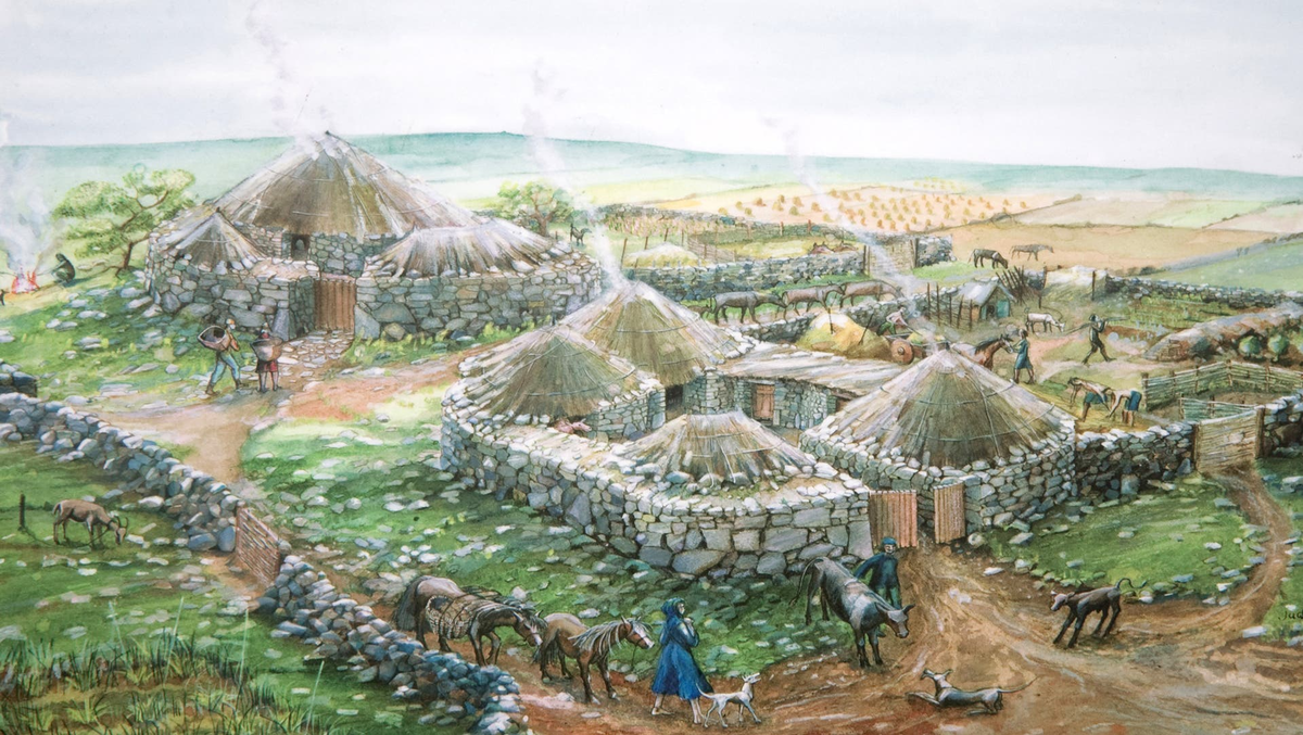 Кельтская деревня (картинка www.history.com).
