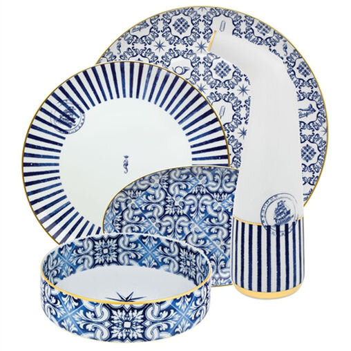 Португальский фарфор Vista Alegre.Источник фото: https://vistaalegre.com/int/transatlantica-70-piece-dinner-set-21118428-int