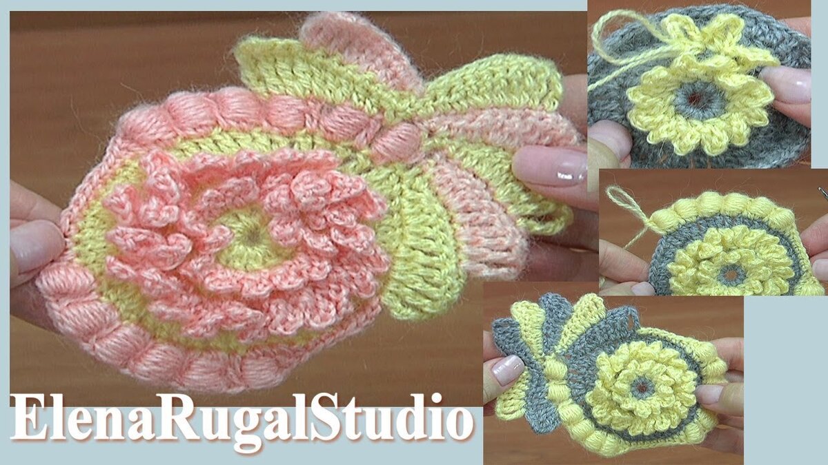 Фото разных вариантов связанного скрамбла