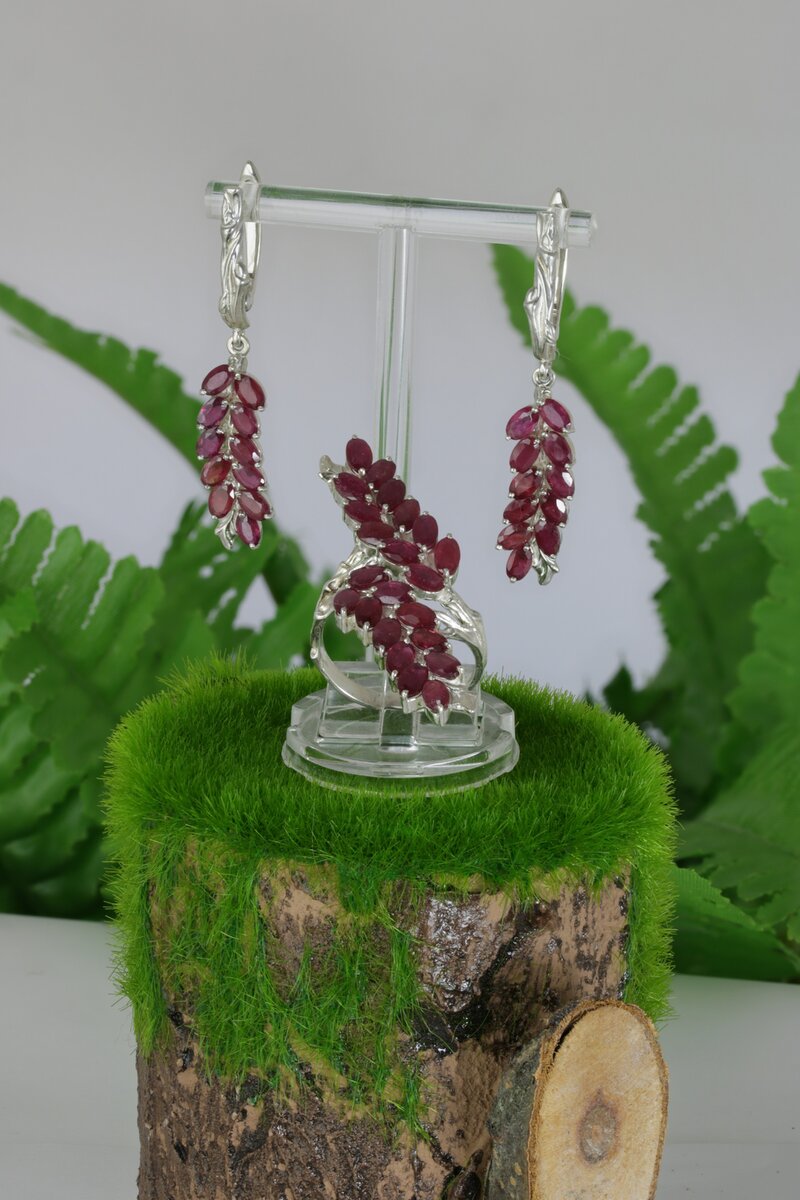 Серебряные украшения Флора (интернет-магазин lazurit-online.com)