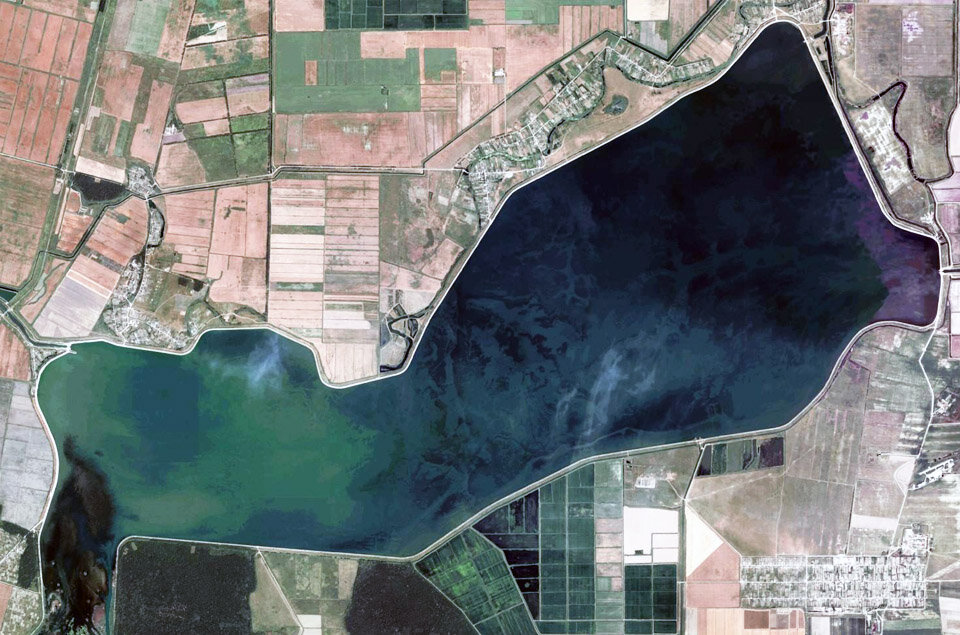 Краснодарское море. Вид из космоса