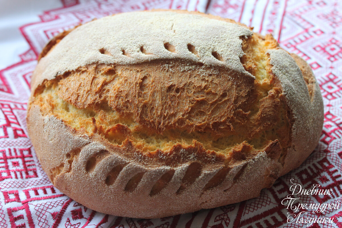 Хлеб из кукурузной и пшеничной муки в духовке — мой первый домашний хлеб