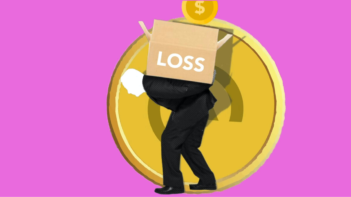 "Loss" - в переводе с английского означает потеря, убыток, утрата, ущерб, урон. И как точно на изображении показано, это груз для человека. Говоря проще, поставить человека в подобное положение - это значит "нагнуть его". Например, взять в долг у человека и не вернуть... Источник изображения: /www.pexels.com/