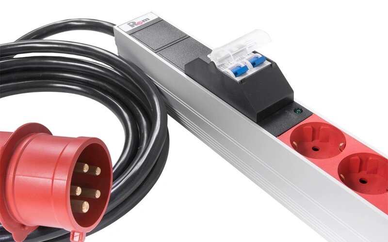 
Трёхфазные блоки розеток Rem на 16А (~400 В)