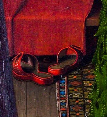 Фрагмент картины "Портрет четы Арнольфини"