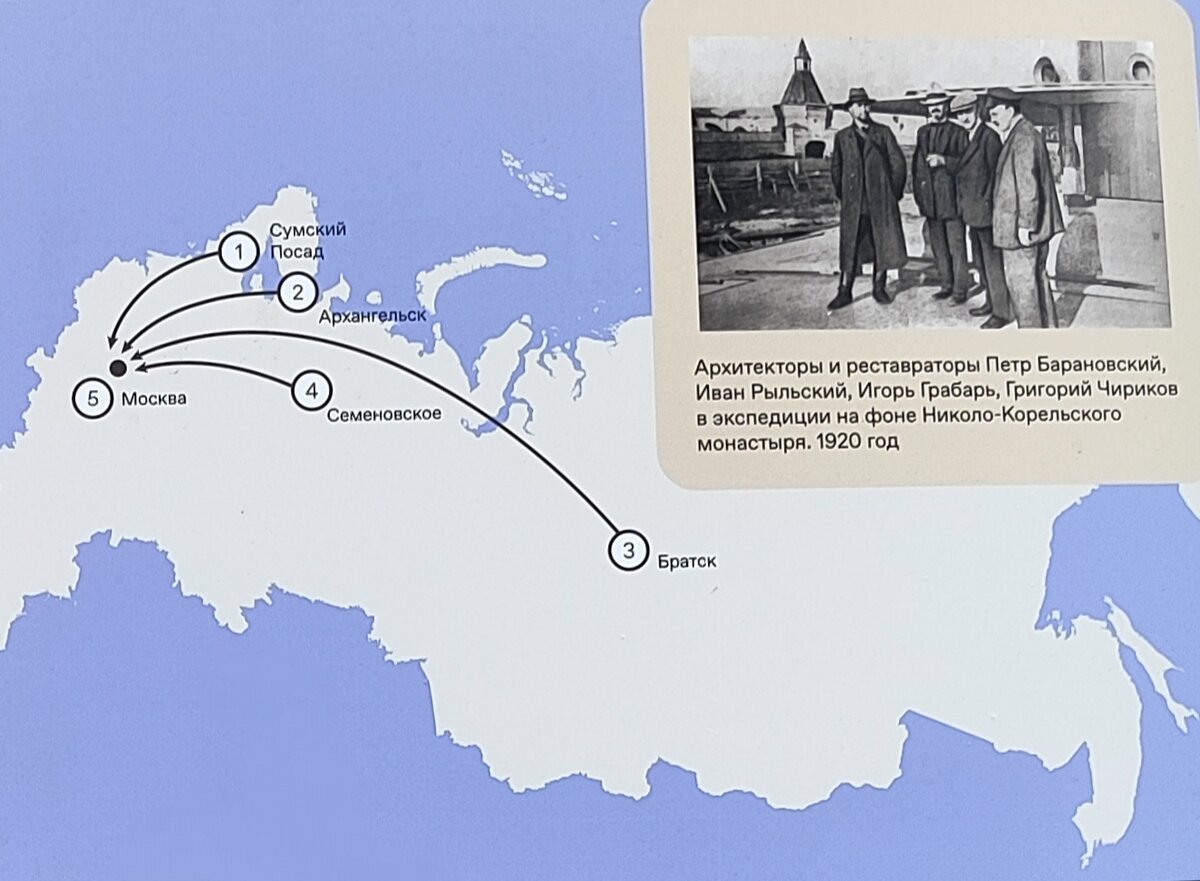 Фрагмент информационного стенда у Музея деревянного зодчества в Коломенском. 