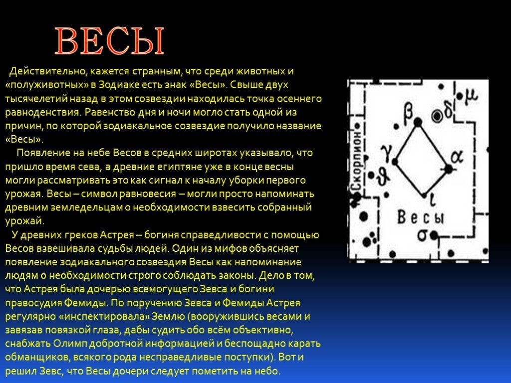 Весы сообщение. Информация о созвездии весы. Созвездие весов Легенда. Сообщение о созвездии весы. Созвездие весы доклад.